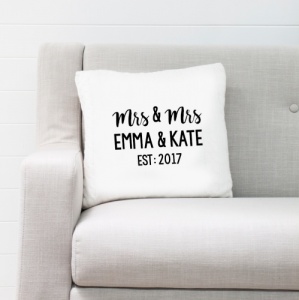 Mrs & Mrs Personalised Cushion